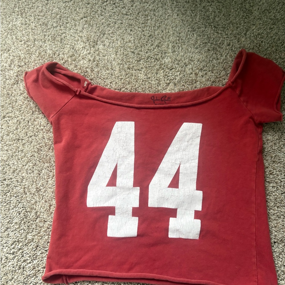 Brandy Melville Red Tee with White Number